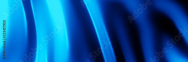 Obraz Blue and black abstract wave background.