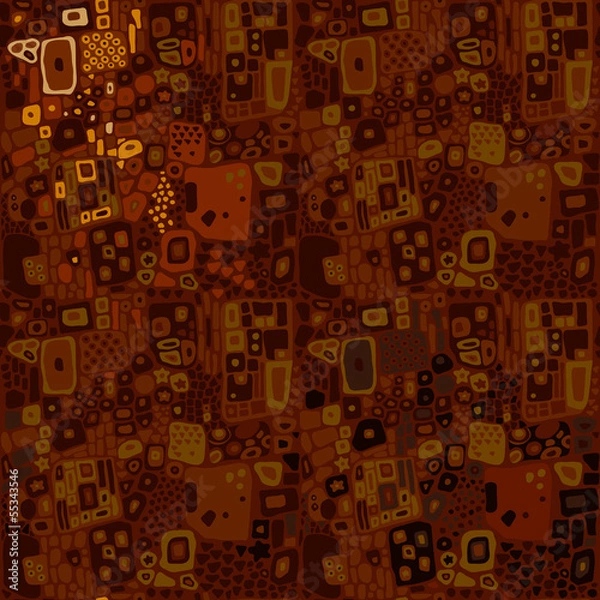 Obraz Brown seamless ethnic pattern