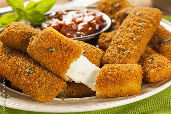 Obraz Domowe Smażone Paluszki Mozzarella