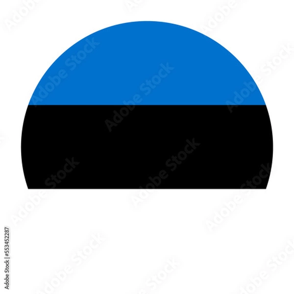 Fototapeta Estonia Flat Rounded Flag with Transparent Background
