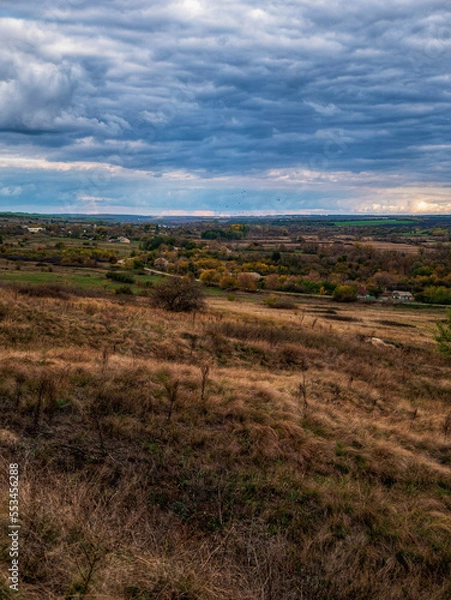 Fototapeta landscape with clouds