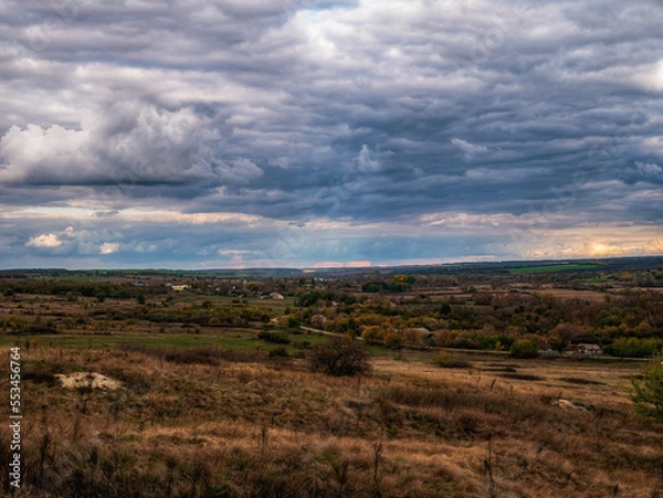 Fototapeta landscape with clouds