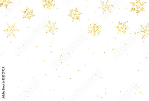 Fototapeta 背景素材_ラメグリッター_雪の結晶