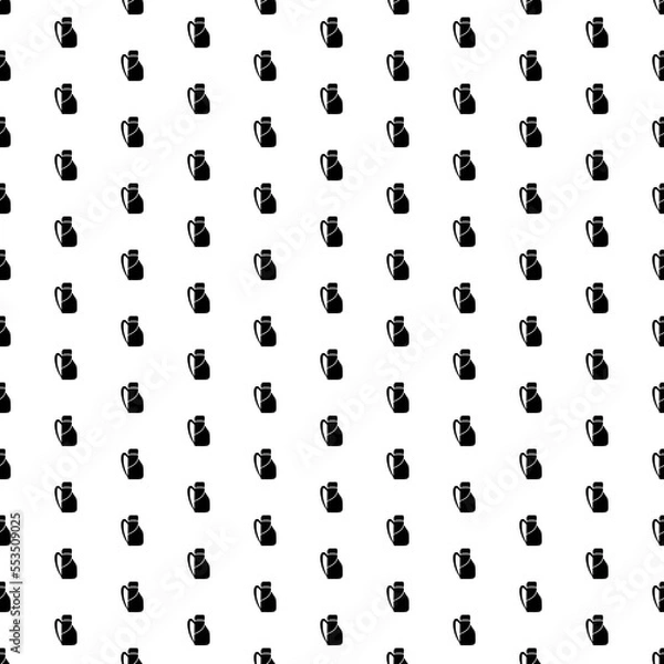 Fototapeta Square seamless background pattern from geometric shapes. The pattern is evenly filled with big black travel backpack symbols. Vector illustration on white background