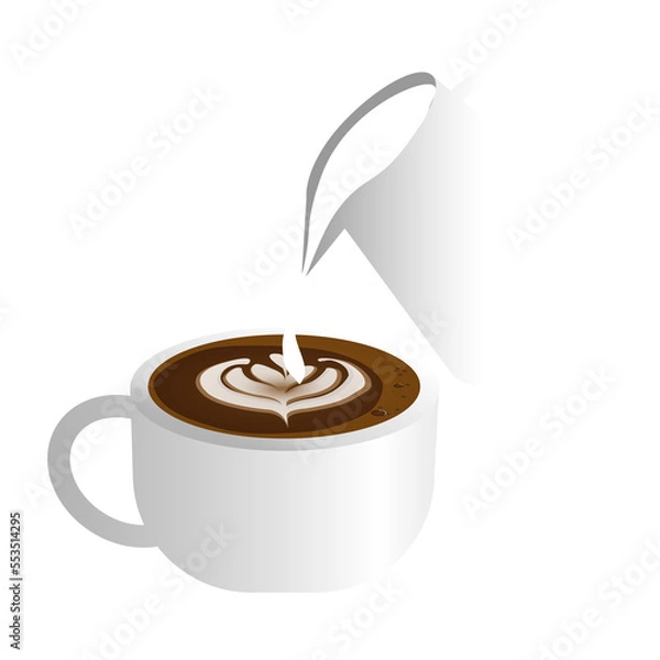 Fototapeta Cup of coffee on yellow background and copy space, relax time with coffee Stock PNG.