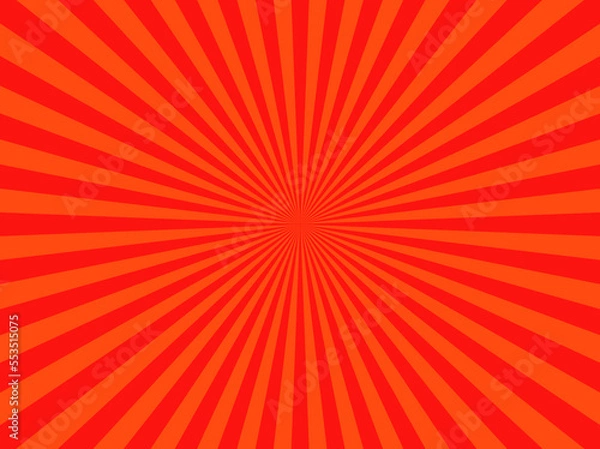 Fototapeta 赤色(レッド)の集中線	