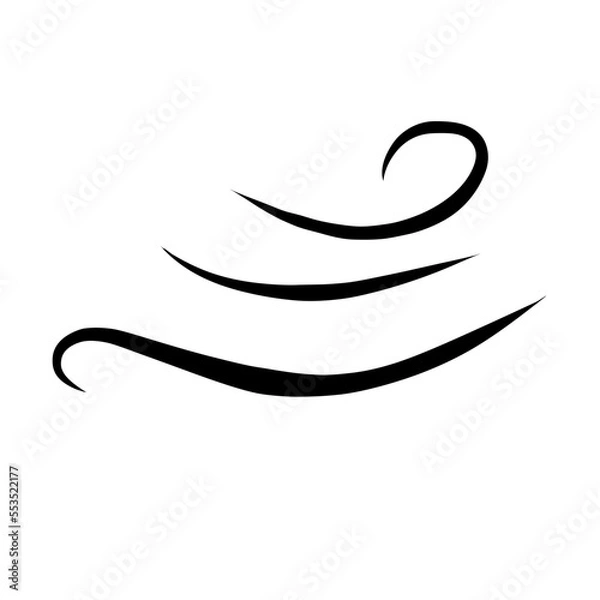 Fototapeta Doodle wind blow 