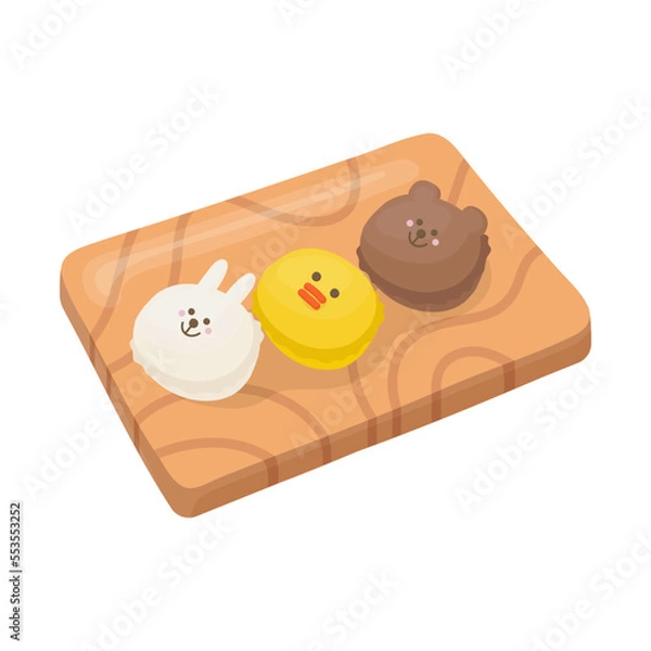 Obraz Cute animal faces macaron desserts