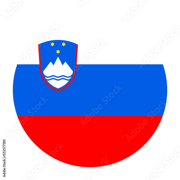 Fototapeta Slovenia Flat Rounded Flag Icon with Transparent Background