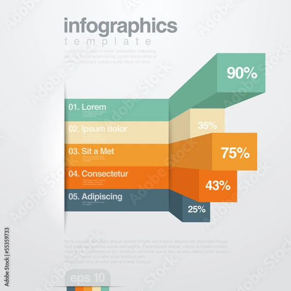 Obraz Infographics vector design template. Creative diagram