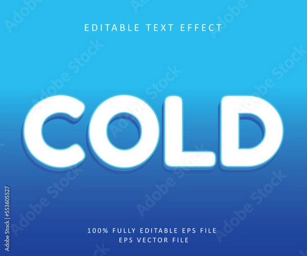 Obraz  Cold logo editable text effect