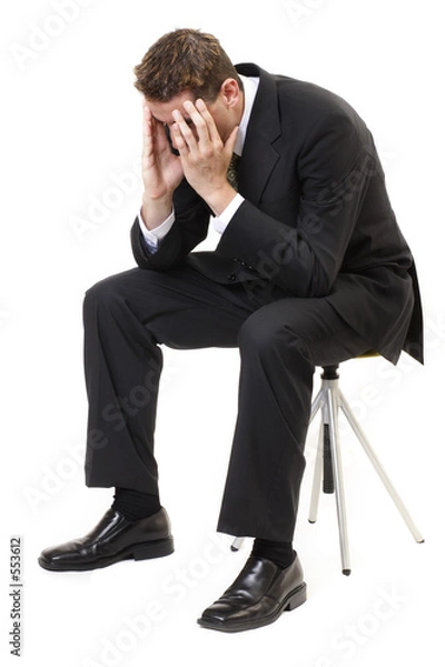 Obraz depresyjny biznesmen
