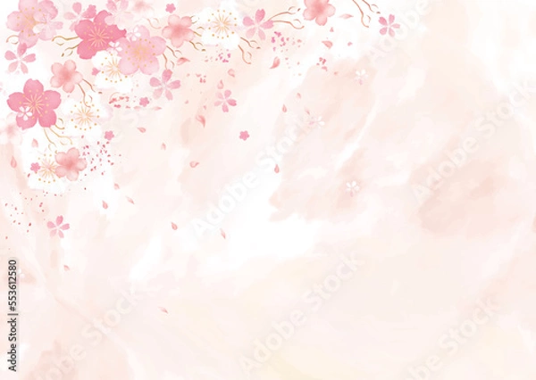 Obraz 桜の水彩素材集