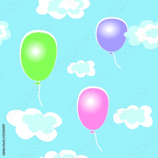 Obraz Seamless background with balloons