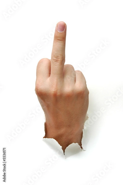 Obraz Middle finger Sign