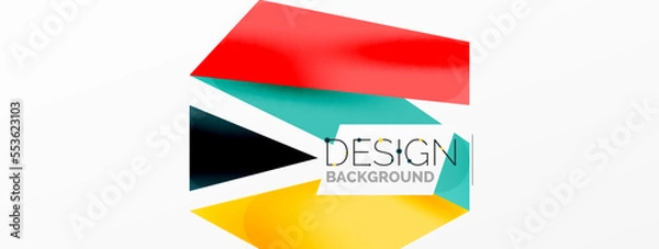 Fototapeta Background abstract overlapping shapes. Minimal composition vector illustration for wallpaper banner background or landing page