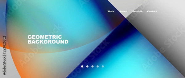 Fototapeta Circles and round elements abstract background design for wallpaper, banner, background, landing page, wall art, invitation, prints