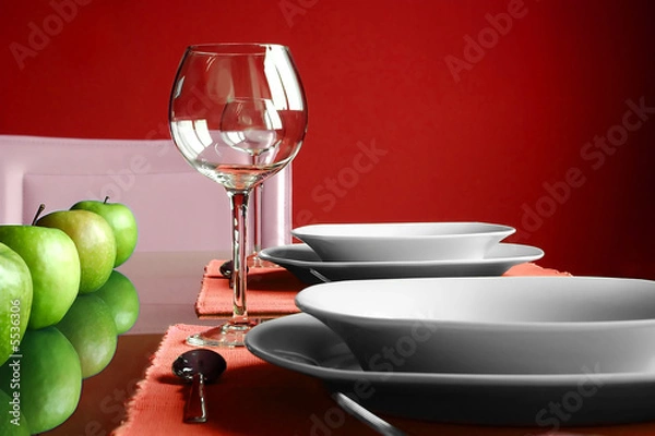 Obraz Modern red Table Setting