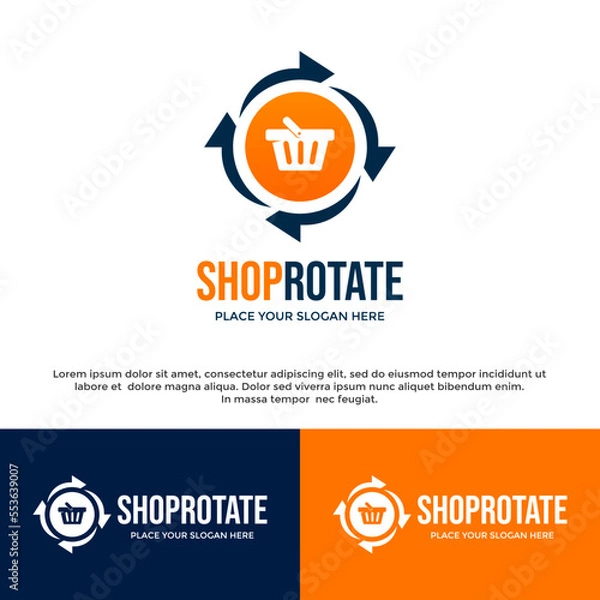 Fototapeta Shop rotate vector logo template
