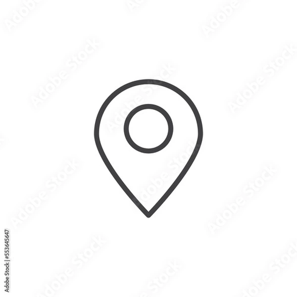 Fototapeta Navigation marker line icon