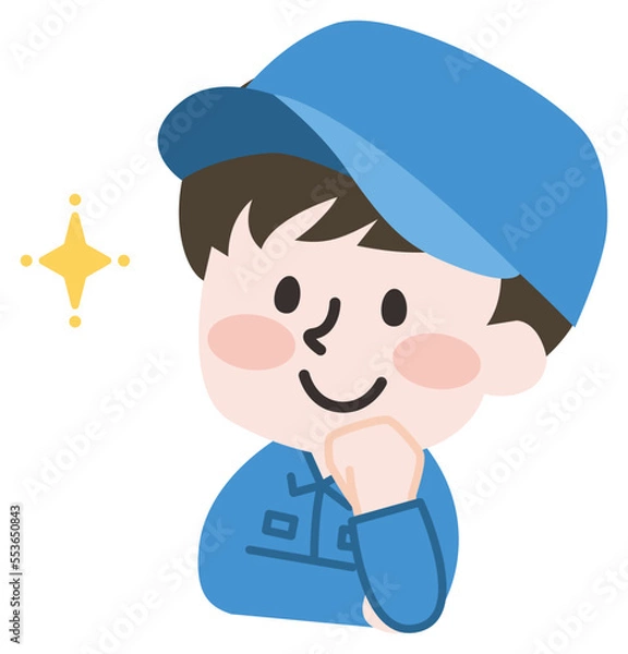 Fototapeta アイデアを思いつく作業員の男性