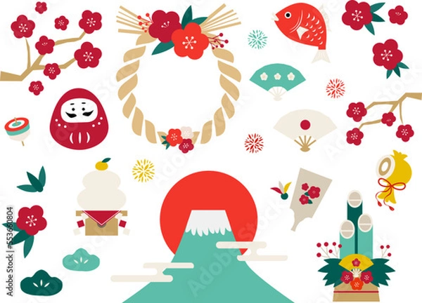 Fototapeta 正月イラスト素材