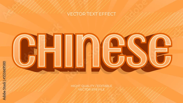 Obraz Chinese New Year Illustrator Text Effects