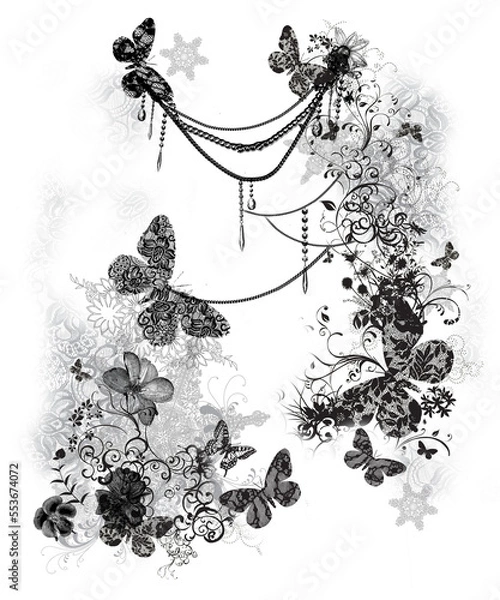 Fototapeta Abstract design print on plain base 