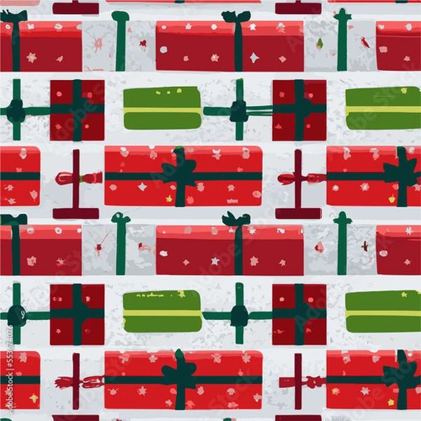Fototapeta New Year Gift Pattern