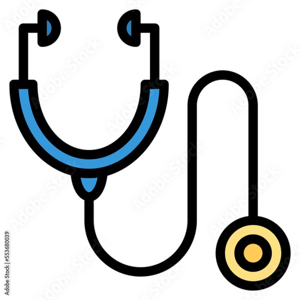 Obraz stethoscope filled outline icon