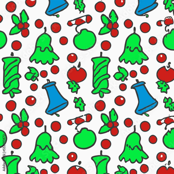 Fototapeta Christmas, New Year Gift Pattern