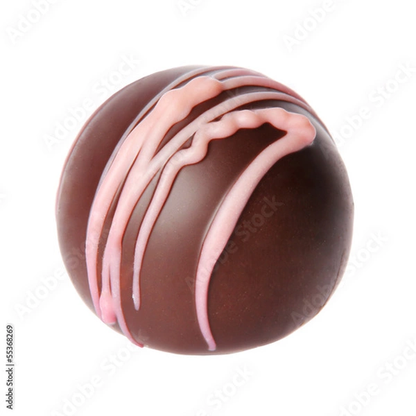 Fototapeta chocolate streams isolated on white background