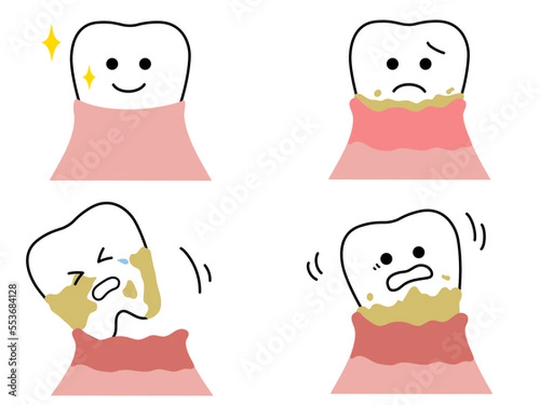 Obraz 歯のアイコンイラスト6（黒色）