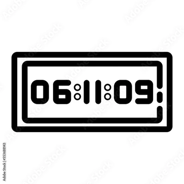 Fototapeta digital clock icon