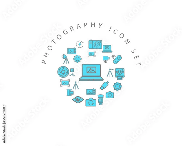 Obraz Vector photography icon set