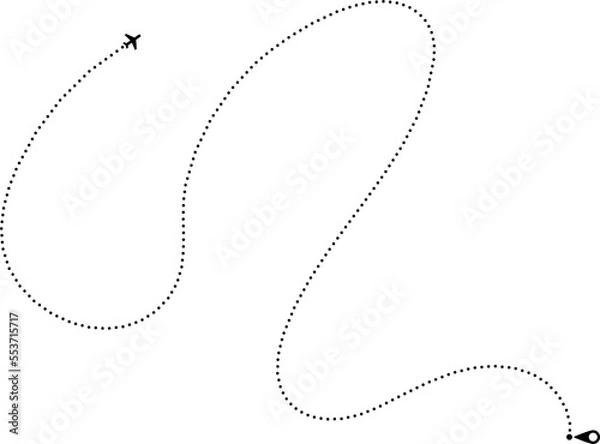 Obraz Airplane dotted line