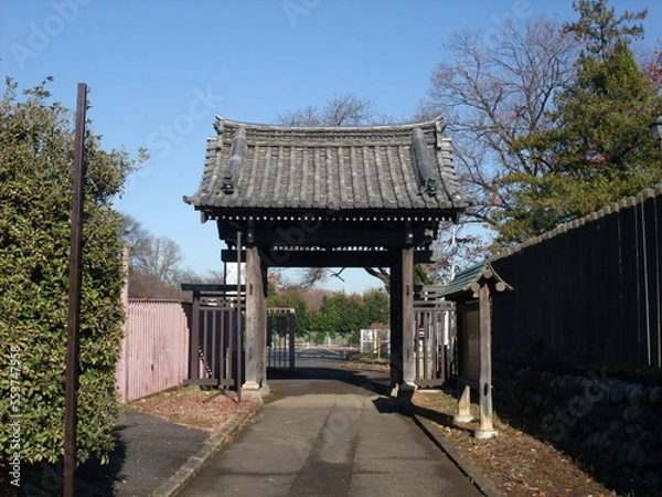 Obraz 不動寺　桜井門(旧桜井寺山門)　埼玉県　所沢市