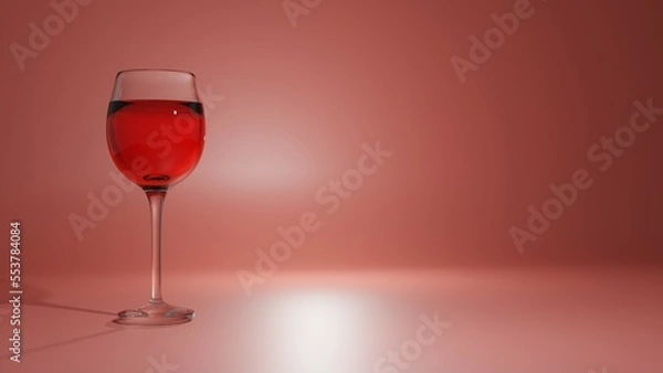 Fototapeta wine glass background wallpaper 3d render image