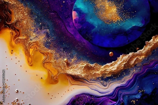 Obraz galaxy marble abstract texture wallpaper, background