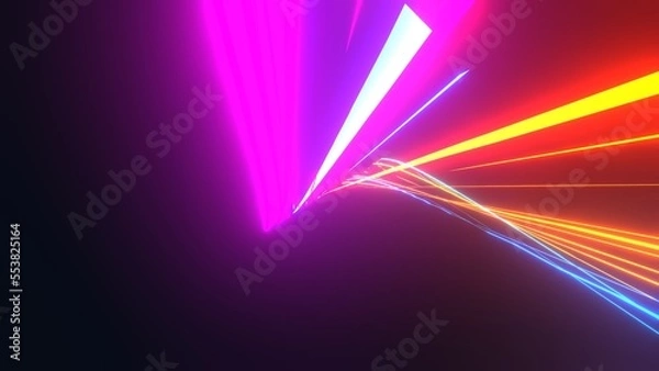 Obraz Glasfaser FTTH Highspeed Internet DSL VPN-Tunnel, neon, licht, Fiber