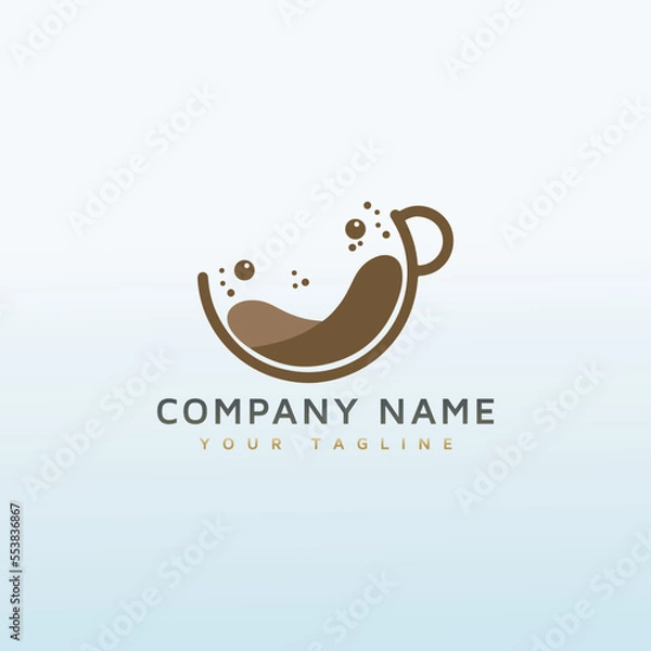 Obraz coffee vector logo design idea