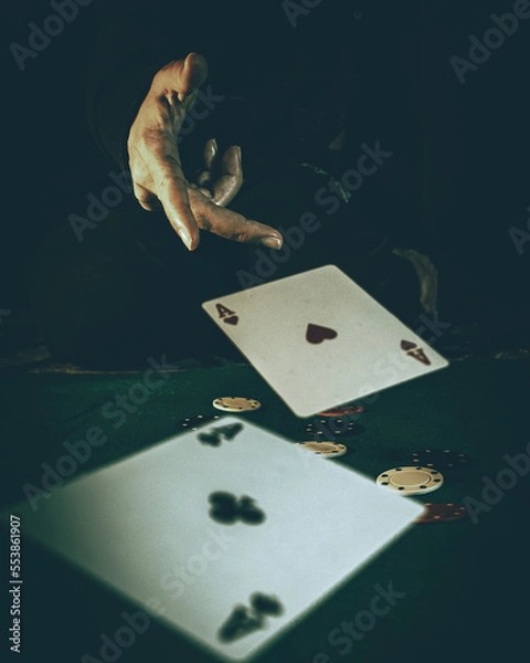 Obraz playing cards and dice