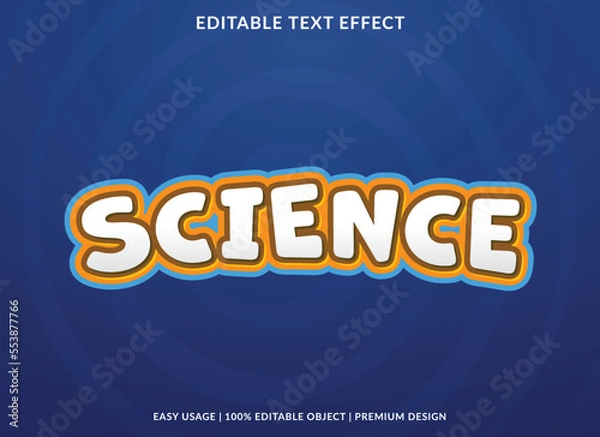 Fototapeta science editable text effect template use for business logo and brand