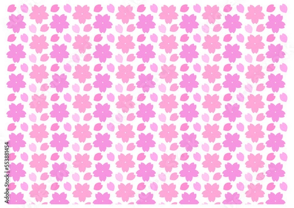 Fototapeta 桜　ピンク　花　かわいい　パターン