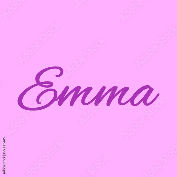 Obraz The female name is Emma. Background with the inscription - is Emma. A postcard for is Emma. Congratulations for is Emma.