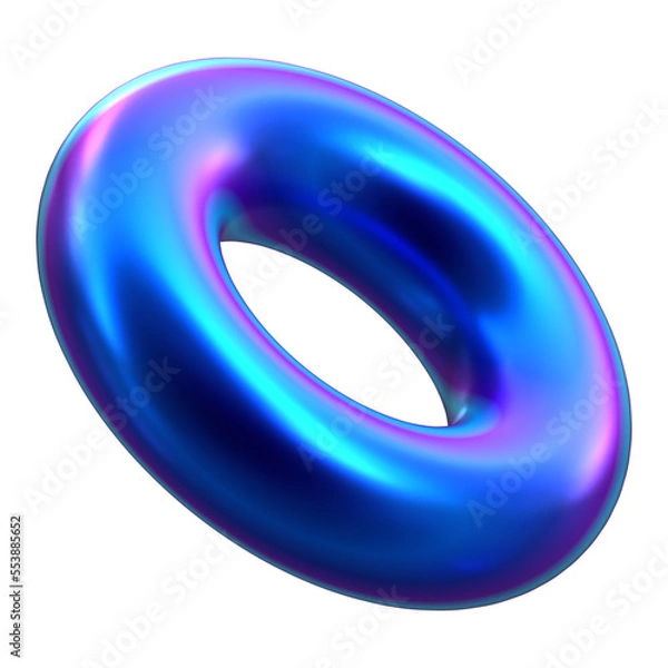 Obraz 3D ABSTRACT IRIDESCENT RING SHAPE 