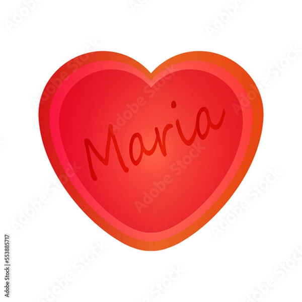 Obraz The female name is Maria. A postcard for Maria. Seamless repeating pattern with hearts. Congratulations to Maria. Background for scrapbooking, albums, advertising, websites, bloggers.