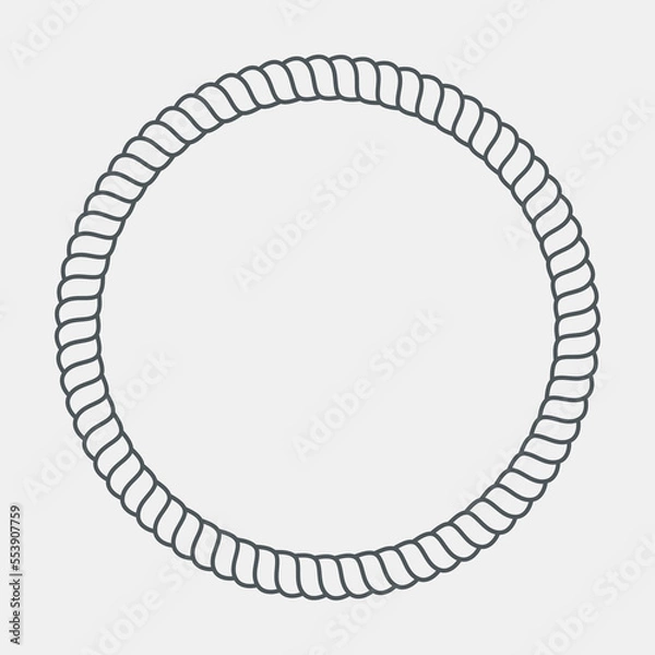 Obraz Rope cord frame circle pattern ornamental vector