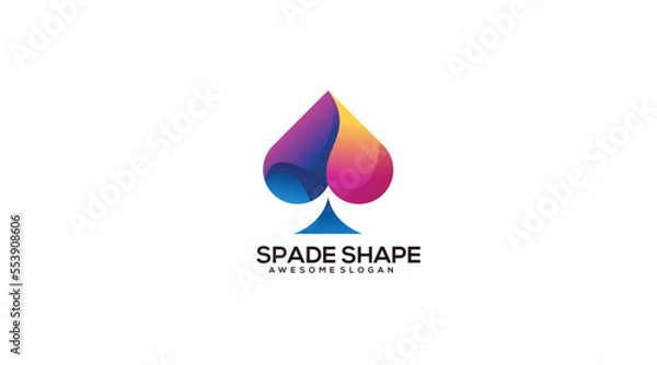 Obraz spade shape logo gradient colorful