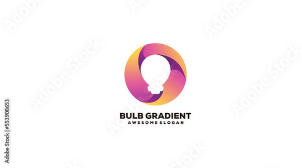 Obraz bulb logo gradient colorful